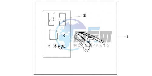 REAR SEAT COWL NH-A84P