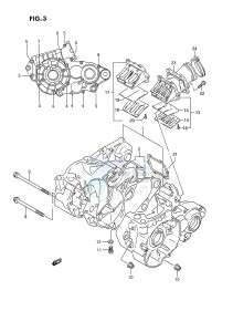 RMX250 (E3) drawing CRANKCASE