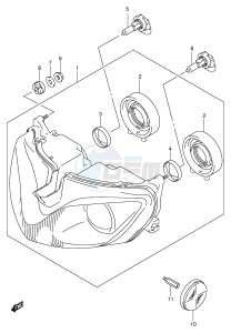 GSF1200 (E2) Bandit drawing HEADLAMP (GSF1200SK1 SK2 SK3 SK4 SK5 SZK5 E24)