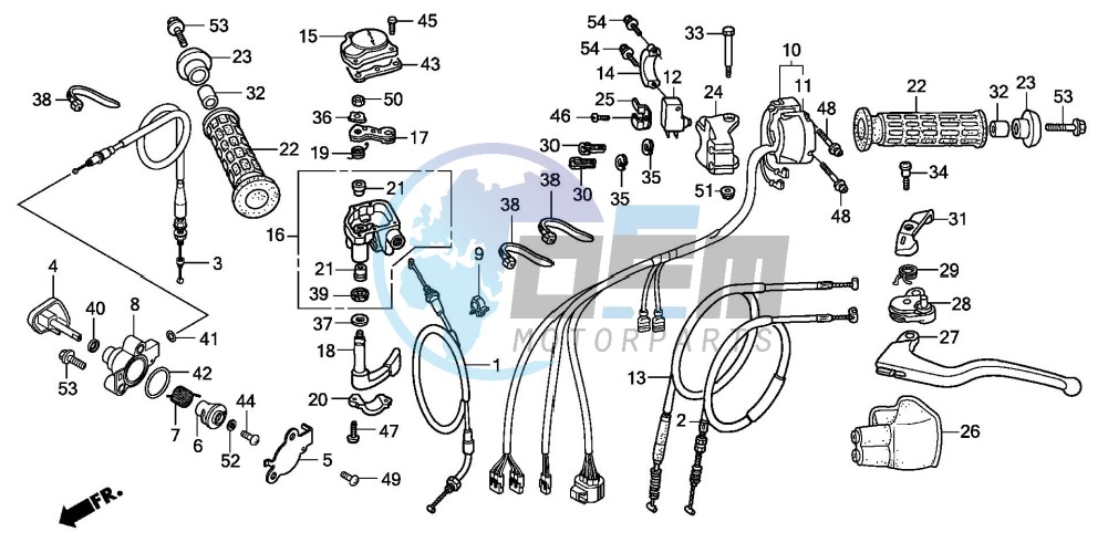 HANDLE LEVER/SWITCH/CABLE (TRX300EX'07,'08)