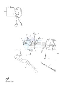 YZF-R6 600 R6 (2CX4 2CX5) drawing HANDLE SWITCH & LEVER