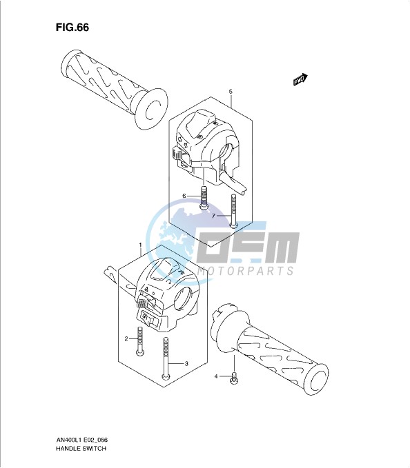 HANDLE SWITCH (AN400ZAL1 E51)