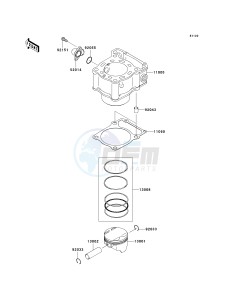 KLX 250 W [KLX250SF] (W9F) W9F drawing CYLINDER_PISTON-- S- -