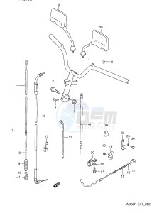 AD50 (E41) drawing HANDLE BAR (MODEL L E41)