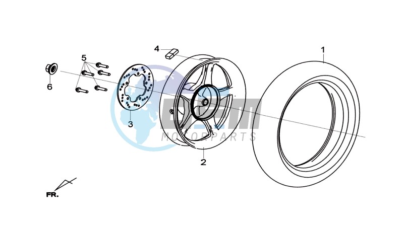 REAR WHEEL - REAR FORK