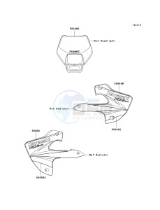 KLX 300 A [KLX300R] (A7-A9) [KLX300R] drawing DECALS-- KLX300-A9- -