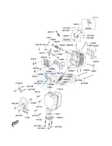 KSF 50 B [KFX50] (B7F-B9S) B8F drawing CYLINDER HEAD -- B8F_B9F- -