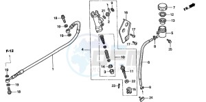 XR400R drawing REAR BRAKE MASTER CYLINDER