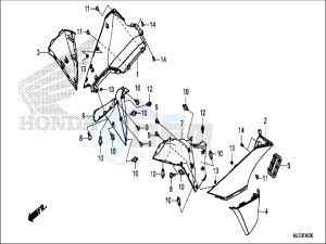 NC750JH Europe Direct - (ED) drawing SIDE COWL