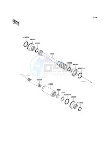 KVF 750 B (BRUTE FORCE 750 4X4I) (B6F-B7FA) B6F drawing DRIVE SHAFT-PROPELLER