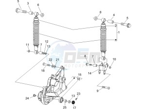 X9 125 Evolution potenziato (UK) drawing Rear suspension - Shock absorbers