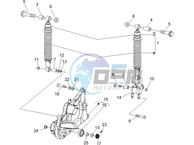 Rear suspension - Shock absorbers