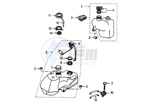 ELYSEO - 100 cc drawing FUEL AND OIL TANK