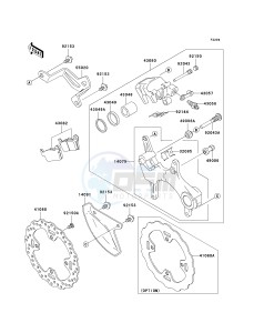 KX 250 T [KX250F] (TF) T6F drawing REAR BRAKE