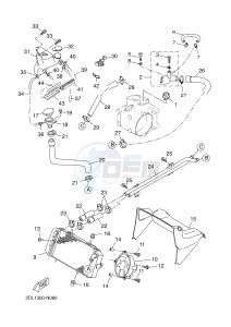 YP125RA (ABS) X-MAX 250 ABS (2DL6 2DL6 2DL6 2DL6) drawing RADIATOR & HOSE