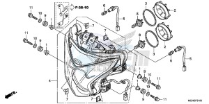 VFR1200XDE CrossTourer - VFR1200X Dual Clutch 2ED - (2ED) drawing HEADLIGHT