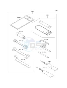 KVF 750 B (BRUTE FORCE 750 4X4I) (B6F-B7FA) A7F drawing OWNERS TOOLS