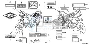 VFR1200XDD CrossTourer - VFR1200X Dual Clutch 2ED - (2ED) drawing CAUTION LABEL