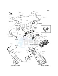 NINJA ZX-6R ZX600RFF FR GB XX (EU ME A(FRICA) drawing Cowling