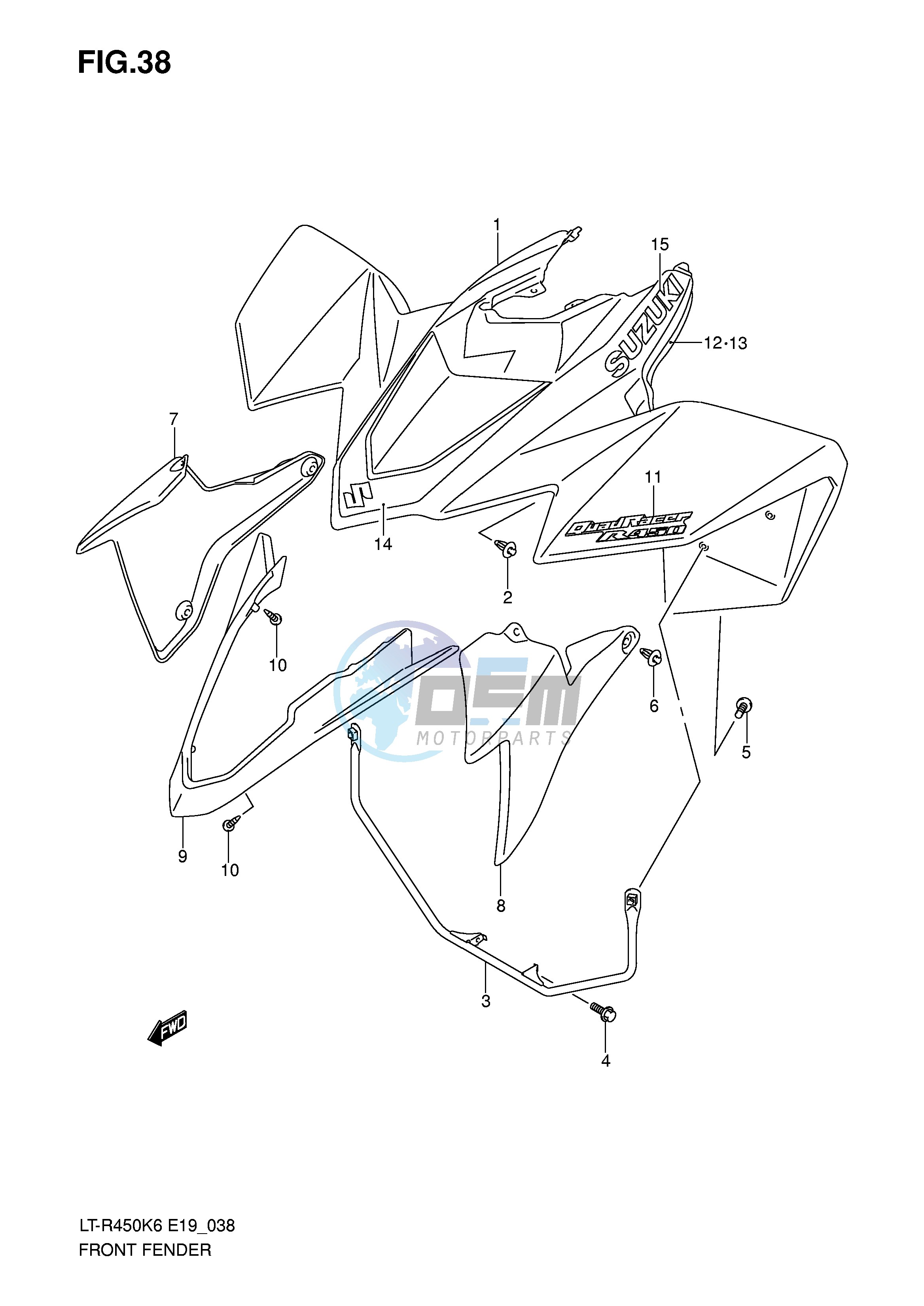 FRONT FENDER (MODEL K6)