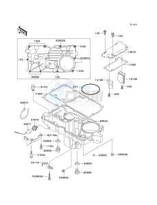 ZX 1100 E [GPZ 1100] (E1-E3) [GPZ 1100] drawing BREATHER COVER_OIL PAN