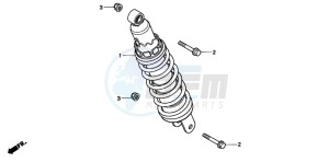 CB600F2 HORNET S drawing REAR CUSHION