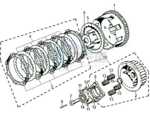 XS-125-K drawing CLUTCH