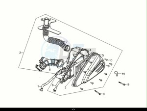 SYMPHONY 50 (XF05W1-EU) (E5) (M1) drawing AIR CLEANER