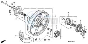 CBR125RW9 U / WH drawing REAR WHEEL