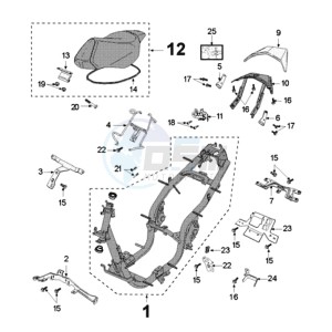 FIGHT 3 N 4T drawing FRAME AND SADDLE