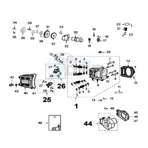 SAT 500 SC drawing CYLINDER HEAD / CYLINDER