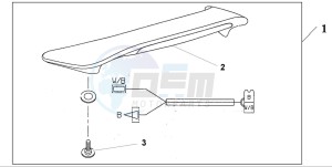 GL1800A drawing TRUNK UPPER SPOILER (NH469M)