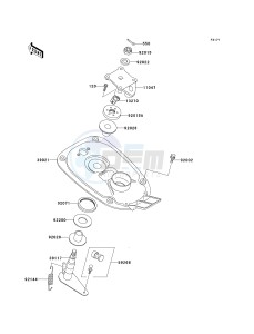 JH 1100 A [1100 ZXI] (A1-A5) [1100 ZXI] drawing HANDLE POLE