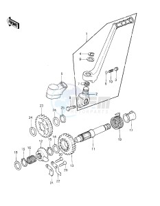 KX 420 A [KX420] (A1-A2) [KX420] drawing KICKSTARTER MECHANISM