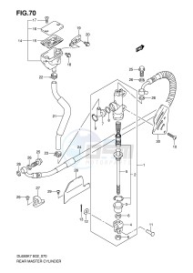 DL650 (E2) V-Strom drawing REAR MASTER CYLINDER (DL650K7 K8 K9 L0 UEL0)