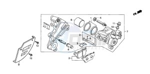 NX650 500 DOMINATOR drawing REAR BRAKE CALIPER