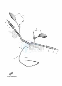 MT-09 SP MTN890D (BAM1) drawing STEERING HANDLE & CABLE