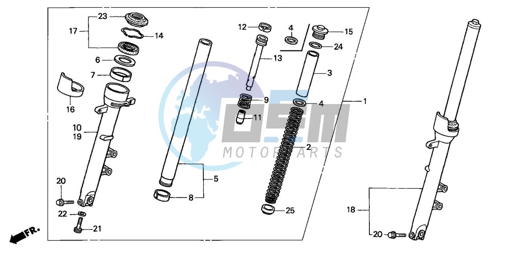 FRONT FORK (CB600F2/F22/3/4)