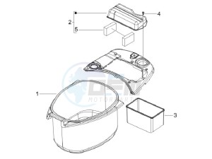 S 125 4T ie E3 Vietnam drawing Helmet housing - Undersaddle