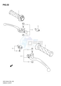 GSF1250 (E2) Bandit drawing HANDLE LEVER (GSF1250L0)