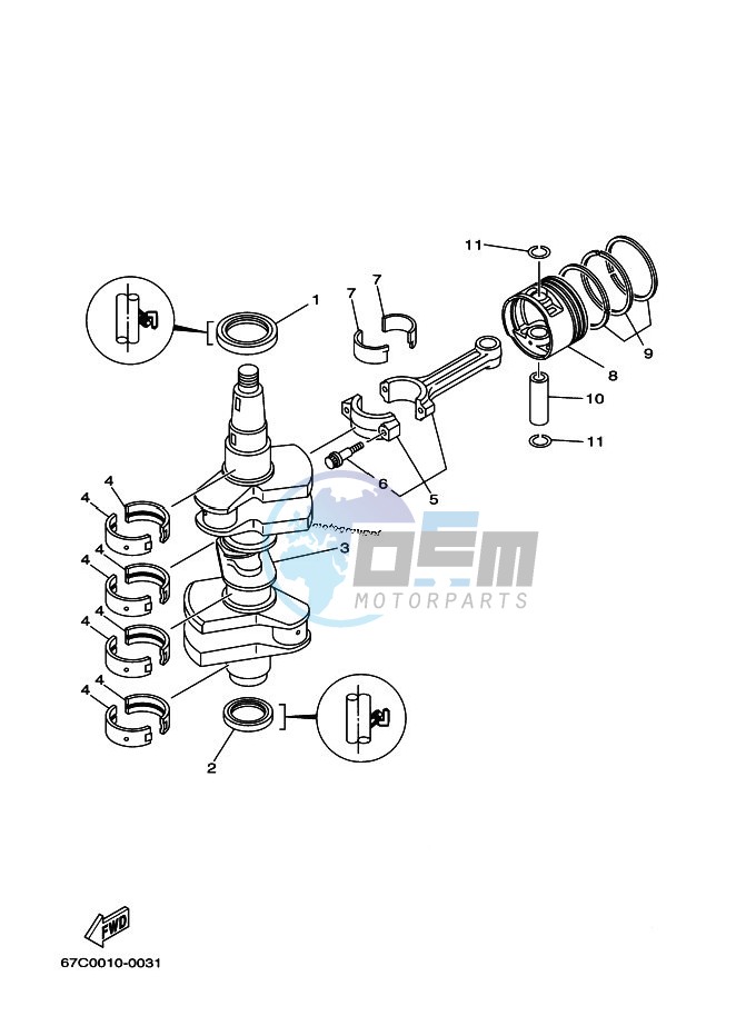 CRANKSHAFT--PISTON