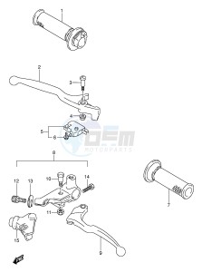 GS500E (E2) drawing HANDLE LEVER (MODEL K)