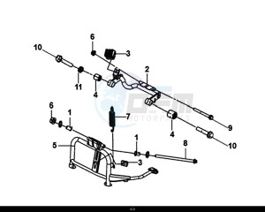 MIO 50I (45 KM/H) (FS05W1-EU) (E4) (L8-M0) drawing MAIN STAND ENGINE MOUNT