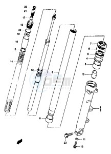 GSF1200A (E18) drawing FRONT DAMPER (GSF1200SAV SAW SAX SAY)