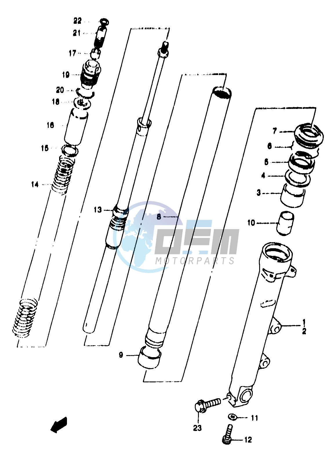 FRONT DAMPER (GSF1200SAV SAW SAX SAY)