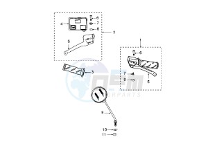 LUDIX 10 ONE - 50 cc drawing HANDLEBAR CONTROLS