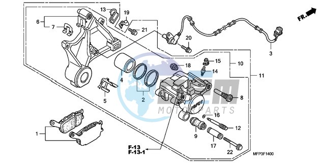 REAR BRAKE CALIPER