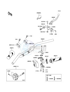 KLX110 KLX110CCF EU drawing Handlebar