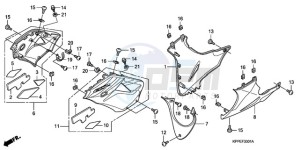 CBR125RW9 France - (F / CMF) drawing UNDER COWL (CBR125RW7/RW9/RWA)