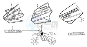 XR250R drawing MARK (XR250RX/Y/1)